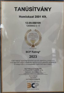 Homlokzat-2001-Kft-Tanusítvány-2023